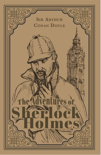 The Adventures of Sherlock Holmes; Sir Arthur Conan Doyle Classic Novel, (Mystery, Crime Solving), Ribbon Page Marker, Perfect for Gifting